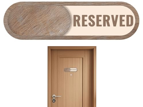 Vakantes - Cartello da bagno, per porta, mostra spazio libero o riservato, spazio occupato per lavorare, incontra il di legno per hotel, stanza di lattazione