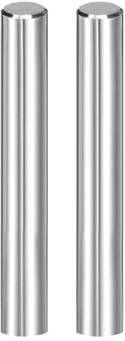 QUARKZMAN 2 Stück Zylinderstifte 12 mm x 90 mm Metallstift, 316L Edelstahl Zylindrische Dübelstifte Regalstützstift Stiftstange Befestigungselemente Metallregalstifte Silberton