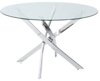 Atrapamuebles Mesa Comedor Fija Scott Redonda 120 | Cristal templado
