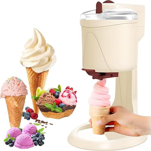 WuDLi DIY Softeismaschine, hausgemachte Eismaschine, Dessert Frozen Yoghurt Sorbet Maker, tragbar und leicht zu reinigen, geeignet für Frozen Yoghurt, Eiscreme, Sorbet