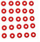 25 Pack of Reliable Silicone Washers to Fit For Grolsch Cap Swing Tops, Essential Kitchen Accessory (Red)