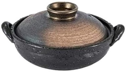 BIBTOO Cazuela - Olla for estofado, Sopa, hogar, Llama, Gas, cerámica, Resistente a Altas temperaturas, tamaño Grande, cazuela de Barro(30x16cm(12x6inch))