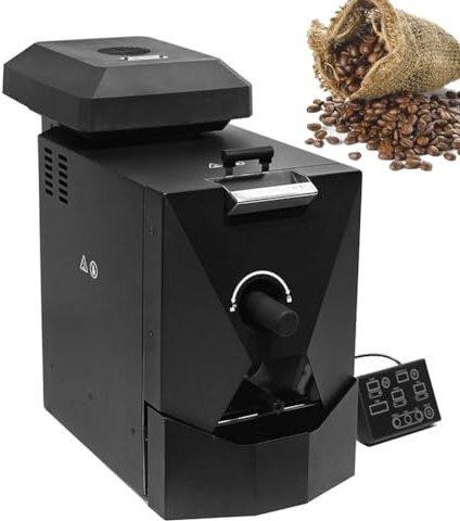 Electric Coffee Bean Roaster Machine - 3 Roasting Programs, 9 Baking Curves, Smoke Filter Chaff Collector for Home and Commercial Use