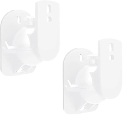 QCKNKMGG montaggio ad altoparlanti a parete, Supporto for altoparlanti satellitari e monitor for soffitto e parete multicolore(White)