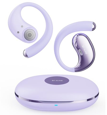 Micool Open-Ear Kopfhörer Bluetooth 6.0, Clip-On Ohrhörer Kabellos mit 36H Spielzeit, Geräuschreduzierung Freisprech-Ohrhörer, Komfort-Sitz Sport-Kopfhörer für Laufen, Fitness & Reisen