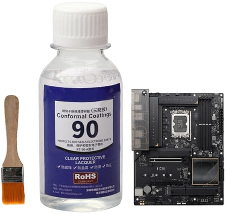 Leiterplatten Lack - PCB Schutzlack, 100ml Transparenter Vergusslack Für Leiterplatten | Wasserdichte Und Schnelltrocknende Isolierbeschichtung | Mit Pinsel Für Elektronikreparatur Und LED-Verguss