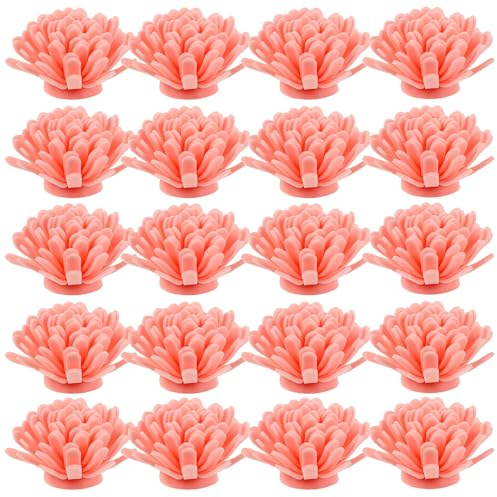 ELAYARD 100pcs 5cm Artificial Pink Chrysanthemum Aromatherapy Diffuser Flowers with Rattan Sticks for Reed Oil Diffuser Home Bedroom Bathroom Air Freshener Decor