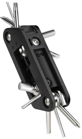 Whoasyst Clé multifonction 10 en 1 pour réparation de vélo - Outil de poche multifonction en acier - Pour réparation de vélos