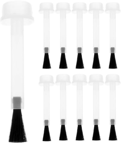 BIUDECO 20pcs Pinceaux de Rechange pour Vernis à Ongles en Plastique Poils Souples, Légers et Réutilisables, Design Simple, pour Salons de Beauté et Ongleries