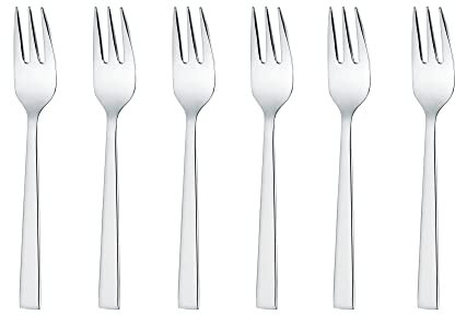 GRÄWE Kuchengabeln Kopenhagen, 6 Stück, Edelstahl, Dessertgabeln für Kuchen & Vorspeisen – Hochwertiges Nachtischbesteck