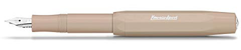 Kaweco SKYLINE SPORT Füllhalter Macchiato I Premium Füllfederhalter für Tintenpatronen mit hochwertiger Stahlfeder I Füllfederhalter 13 cm I Füller in Beige I Federbreite: EF (Extra Fein)