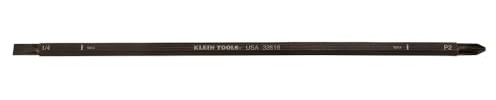 Klein Tools 32618 Blade for Adjustable Length Screwdrivers 32751 and 32708, Made in USA, #2 Phillips and 1/4-Inch Cabinet Tips