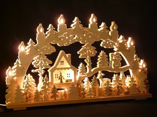 SchwibboLa Original Erzgebirgischer Marken Schwibbogen Lichterbogen 70 X 43 cm S70-4_27