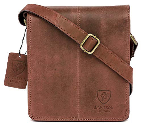 Sac à bandoulière pour homme 100 % pur cuir véritable vintage fait main avec rabat