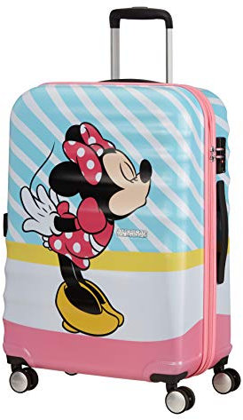 American Tourister Wavebreaker Disney - Spinner M, Kindergepäck, 67 cm, 64 L, Mehrfarbig (Minnie Pink Kiss)