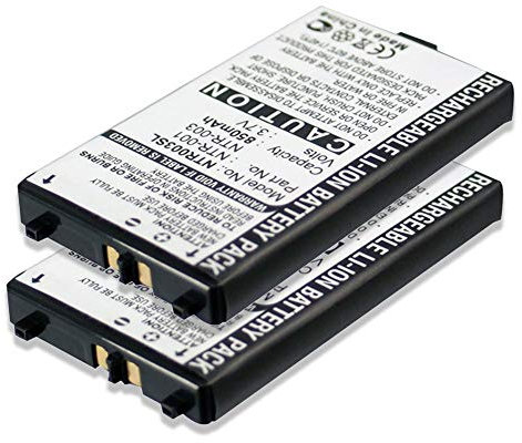 2x subtel Batteria compatibile con Nintendo DS, DS Lite - NTR-001, NTR-003, 800mAh 3.6V - 3.7V - Ricambio per consolle controller palmare