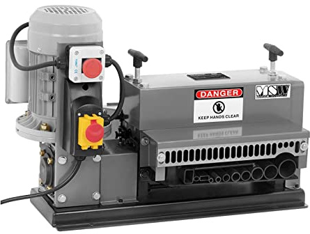 MSW MSW-WIRESTRIPPER-008-750 Kabelschälmaschine - 750 W - 11 Einschübe Kabelabisoliermaschine Kabelschäler elektrisch 16 m/min