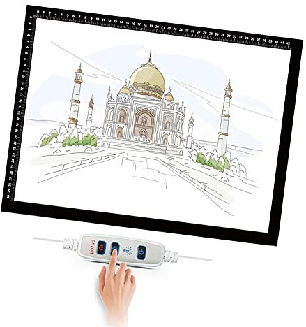 A4 A3 A2 A1 ljusplatta Mer professionell Super smal Ljuslåda LightPad Ljuspanel Ritbordet Tracing Light Box för att dra USB-kabel Ljusstyrka justerbar Tatoo Pad Aniamtion,A4