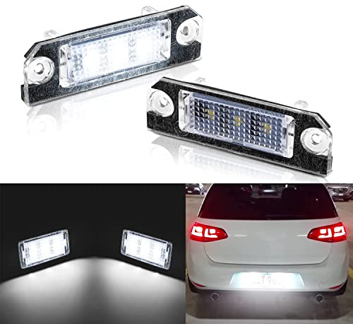 OZ-LAMPE LED Kennzeichenbeleuchtung für V-W Golf 5 Caddy III Passat 3C B6 Touran Jet-ta, Kennzeichen mit CAN-Bus für Sko-da Superb, Nummernschildbeleuchtung LED 2 Stücke