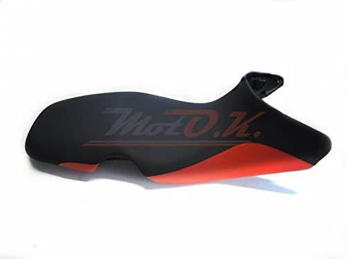 Funda de asiento compatible con BMW G650GS 2008-2016 negra / roja