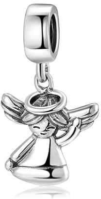Charm Angelo Custode Ali Protezione Portafortuna Comunione ciondolo pendente in argento 925 - Les Folies per Pandora