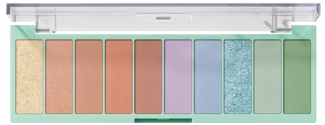 e.l.f. Perfect 10 Eyeshadow Palette, Ten Ultra-pigmented Bright Shades, Smooth, Creamy & Blendable Formula, Vegan & Cruelty-free, So Bright Now