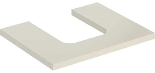 Geberit Waschtisch-Platte One 60x3x47cm, sand-grau/l hg, Ausschn mit.