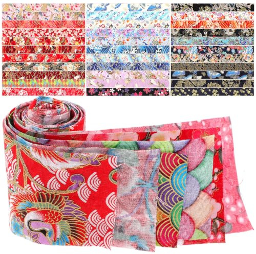 Dekorative Quiltstoffstreifen aus Baumwolle für Bastelarbeiten 40 Stück | Quilten für Haaraccessoires, Langlebig und Brucharm, Schlichtes Design für Familie und Freundinnen