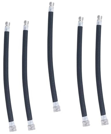 BESPORTBLE 5 Stück Fahrrad Luftpumpe Verlängerungsschlauch Aus Langlebigem Und Flexiblem, Geruchsfreiem Material, Kompatibel Als Praktisches Pumpenzubehör Für Ventilanschlüsse Bei Engstem Pla