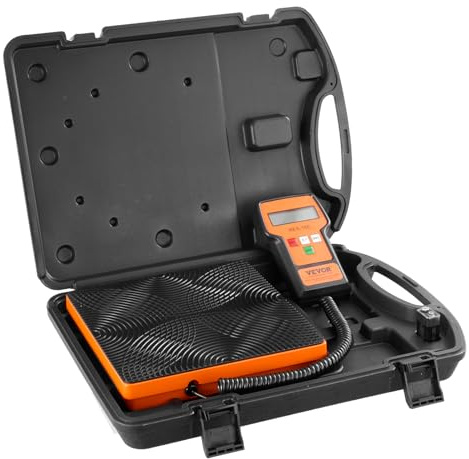 VEVOR HAVC Balance de réfrigérant 50 kg avec télécommande filaire, balance numérique de haute précision de 2 g avec étui et batterie sèche