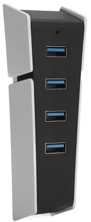 USB-Hub für Slim 4 Ports, Port-Expander, C-zu-2.0-Adapter, 5 GB Tragbares Erweiterungsdock für Slim-Konsole