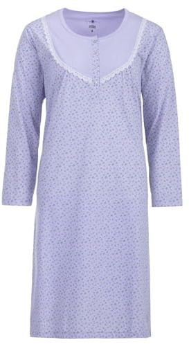 Zeitlos Camicia da Notte Donna Manica Corta a Fiori Scollo V