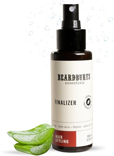 Beardburys Essentials Finalizer Spray de finition flexible semi-mat pour cheveux fins, léger et non collant, finition naturelle, 100 ml