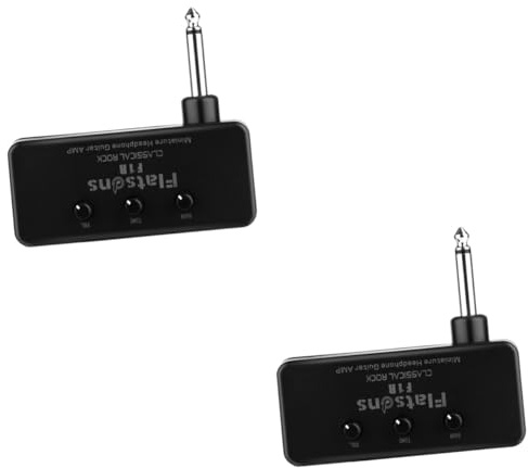 BESTonZON 2sätze Mini Portable Headphone Guitar Amplifier Tragbarer Mini-gitarrenverstärker Gitarre Für Anfänger Und Musikliebhaber Kompakt Und Batterie Betrieben Eingang