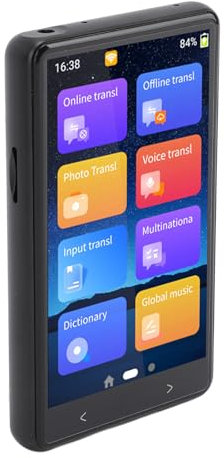 Appareil de Traduction de Langue, Lecteur Mp3 Vocal Hors Ligne, Interprète Noir pour WiFi, Accessoires pour Lecteur Mp3