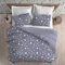 Riad Arredo Set Copripiumino Morbido 100% Puro Cotone Percalle Double Face - Parure Sacco Piumino con Federe Made in Italy (Pois Grigio, Matrimoniale 250x240 + 2 federe 52x82)