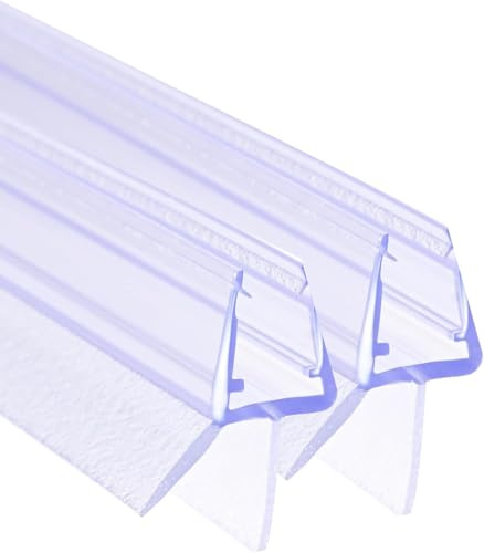 2 Pack Ersatzdichtung, 90cm Duschdichtung für Transparent Dusche Badewanne Duschtüren Glastür Wasserabweisende Duschdichtungen(6-8mm)