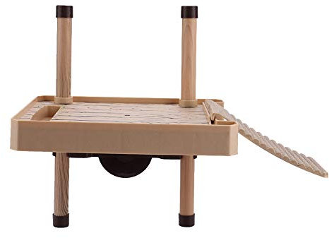 Akozon Aquarium-Schildkröten-Salamander-Pier Reptilien-Schwimminsel-Kletterplattform Professionelles Zubehör für den Einsatz (M (59 cm lang))