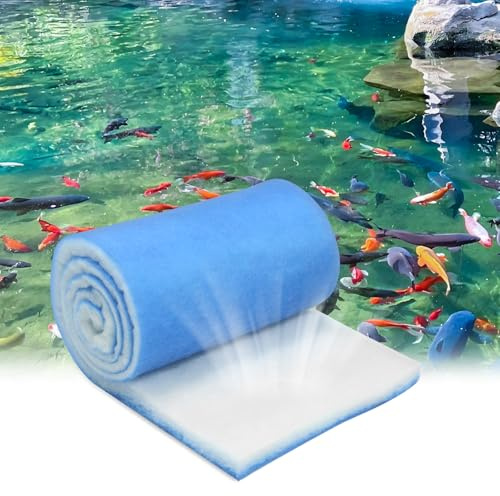 GourragePro 1.25in Thick Koi Pond/Aquarium Filter Media Roll 12x72 - Cut-to-Fit Reusable Mechanical Filter Pad for Fish Tank Filters,Achieves Crystal Clear Water