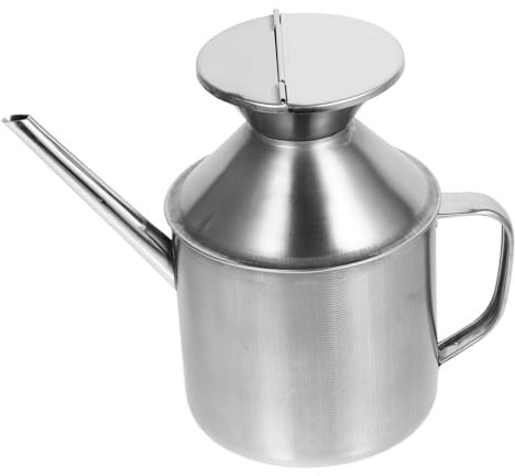 BEBEMOKO Dispenser Per Olio in Acciaio Inossidabile Contenitore Per Olio D'oliva Gocciolamento Manico Anti-scottatura Lavabile in Lavastoviglie Utilizzabile Come Dispenser Per Condimenti e