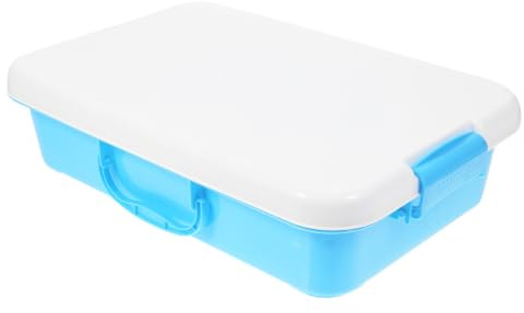 Vaguelly Portable Sandbox Tray with Lid Toy Storage Box for Kids Indoor Outdoor Small Sand Tray for Children Play