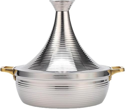 Pentola tradizionale marocchina per tajine con coperchio a forma di cono per stufati a cottura lenta su fornelli a induzione e a gas