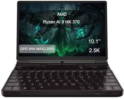 WEELIAO GPD Win Max 2 2025 Ordinateur portable de jeu AMD Ryzen A1 9 HX-370, écran tactile 10,1, batterie 67 Wh, joysticks Hall (AMD Ryzen AI 9 HX 370, 64 Go RAM + SSD