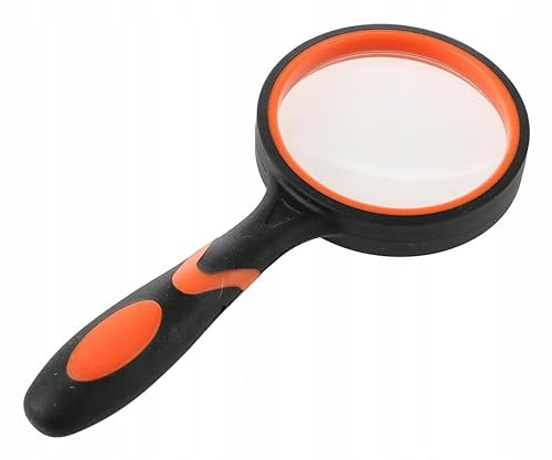 Lente d'ingrandimento 65 mm con ingrandimento 5x, nero, antiurto, impugnatura antiscivolo