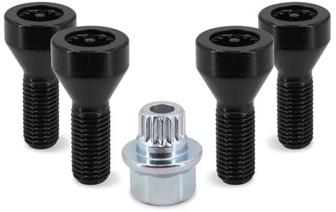 Bulloni per Cerchi in Lega Auto, Bulloni ruota, dadi antifurto Uso adatto per BMW Z4 Z3 M6 M5 M3 650i 535i 528i 525i Uso adatto per Mini Cooper 36136786419 perno ruota e chiave di sicurezza