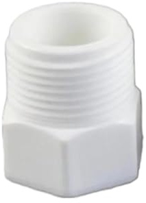 Supkancl Adaptador de Manguera de plástico con buje Hexagonal, Rosca Macho a Hembra, 1/2-3/4, PT, Hembra/Hembra(04-04)