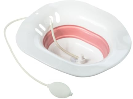 Faltbares Sitzbad aus Kunststoff für Toilette, Rosa, für Schwangere | Glatte Oberfläche, Passend für Hüften, zur Privaten Reinigung, Kompakt Verstaubar, für Patienten Zufällige Farbe