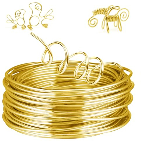 AUAUY 3mm Fil d'Artisanat en Aluminium, 15m Fil Aluminium de Calibre 9 Fil, Fil Acier Inoxydable, Pour Fabrication De Bijoux, L'emballage, Fabrication De Modèles, L'artisanat De Sculpture