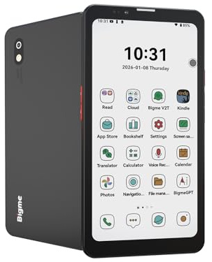 Bigme HiBreak Pro Color 6.13 ePaper E-Ink Phone with Fingerprint Unlock, NFC, 8GB+256GB, eBook Readers Android E Ink eReader Mobile Phone with Android 14, 5G Dual SIM, 300PPI, Long Battery Life Black