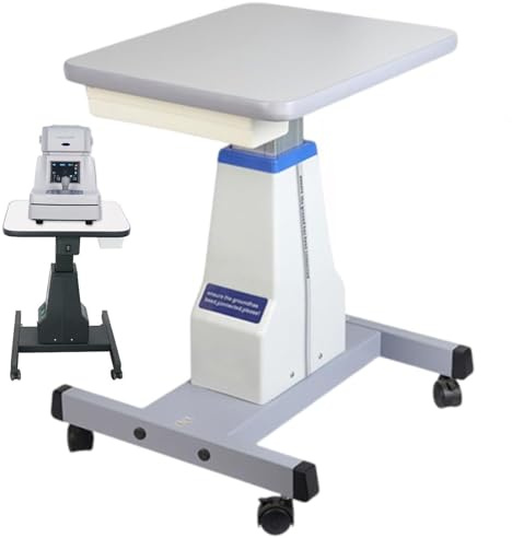 Tavolo per strumenti di optometria motorizzato 40x48 cm regolabile ascensore elettrico occhiali oftalmici mobili tavolo elevatore professionale ottico bianco stazione di lavoro